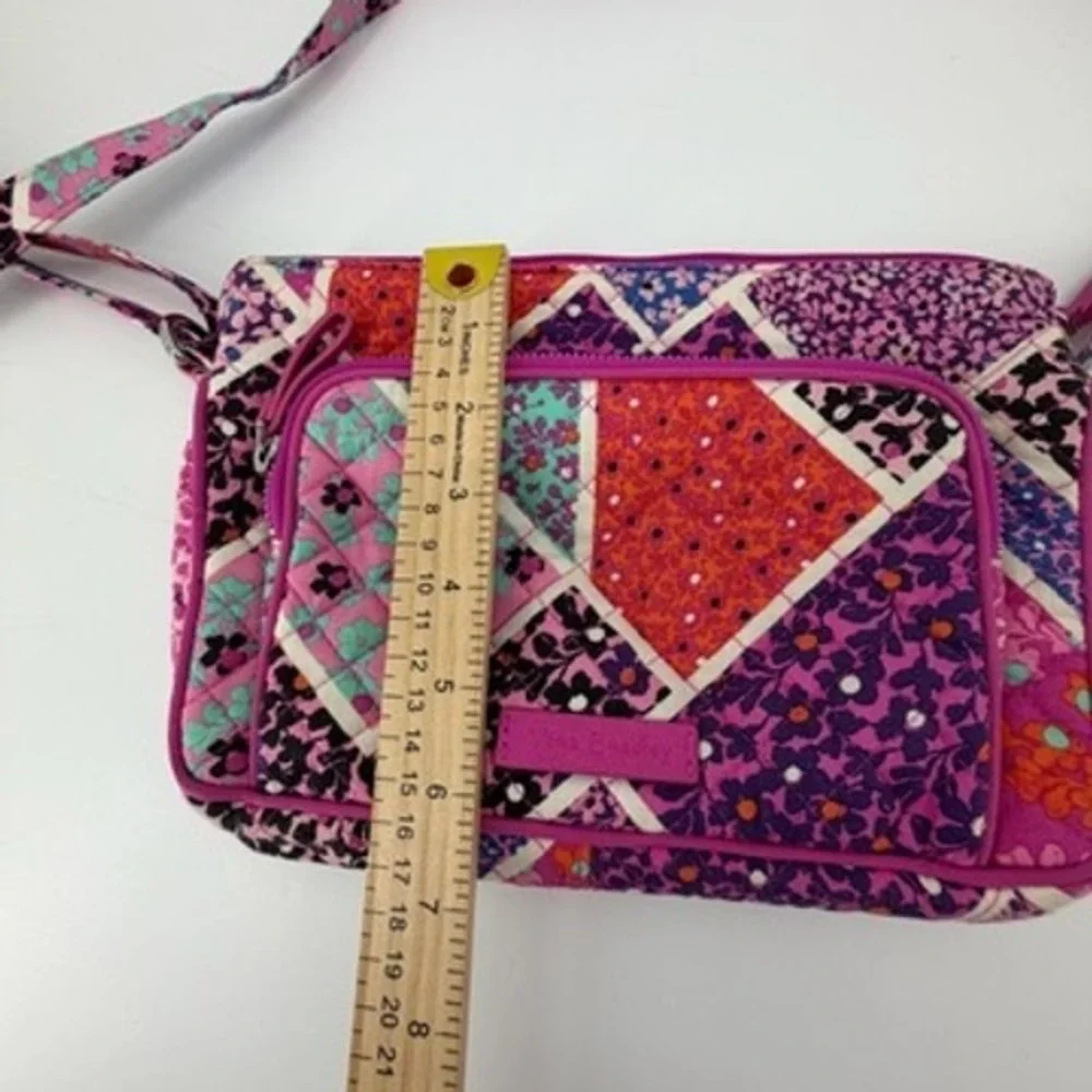 Vera Bradley All in One Crossbody Bag Modern Medley Pink Purple Floral Small